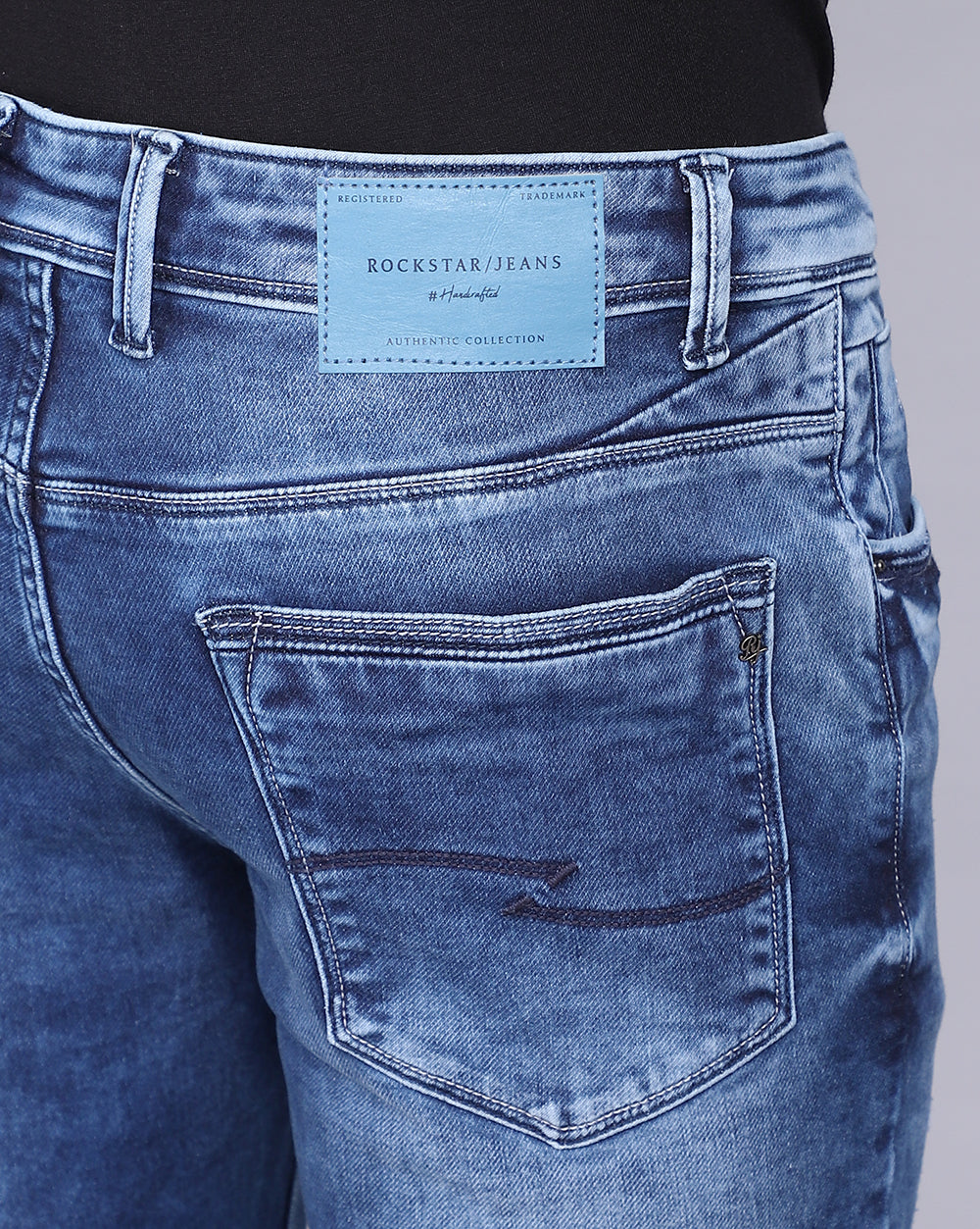 Faded Light blue Slim Fit Jeans For Men