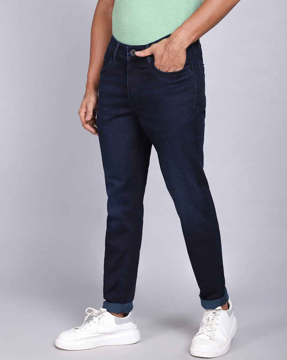 Indigo Slim Fit Jeans For Men 