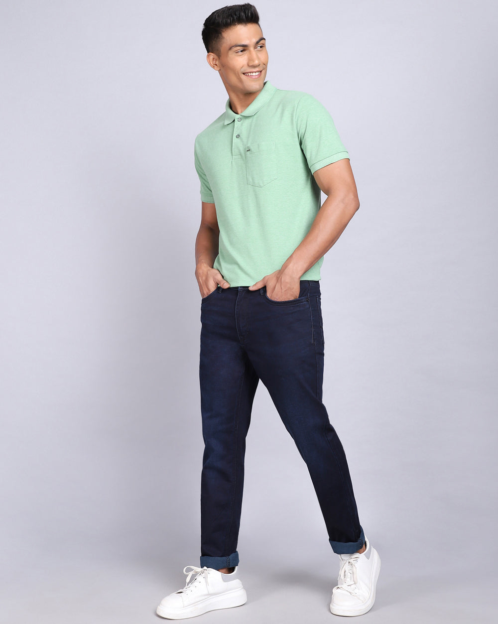 Indigo Slim Fit Jeans For Men 