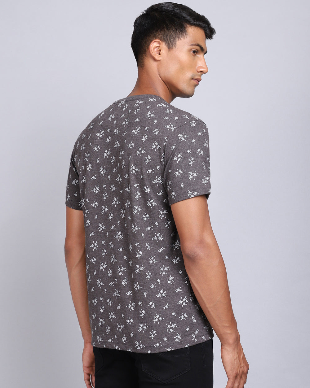 Crew Neck Aop T-Shirt White,Antra Melange