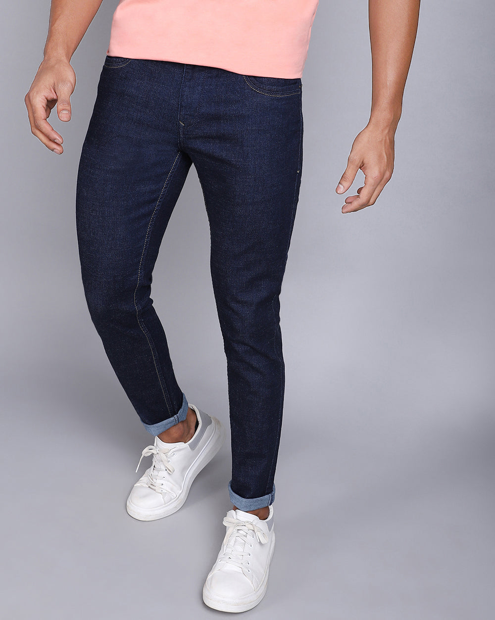 Dark Indigo Slim Fit Jeans For Men