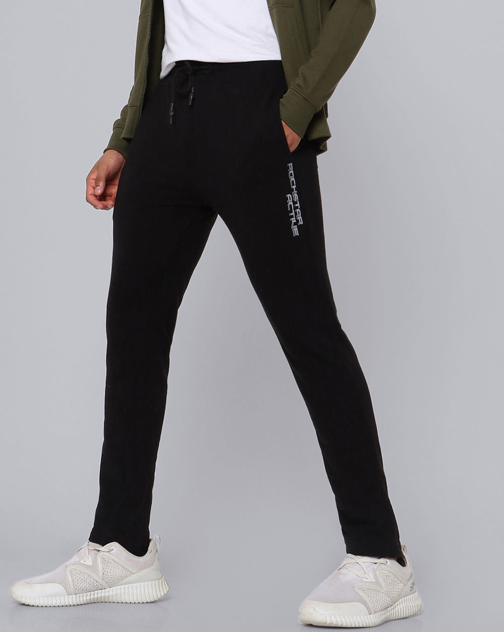 Black Active Track Pant For Men