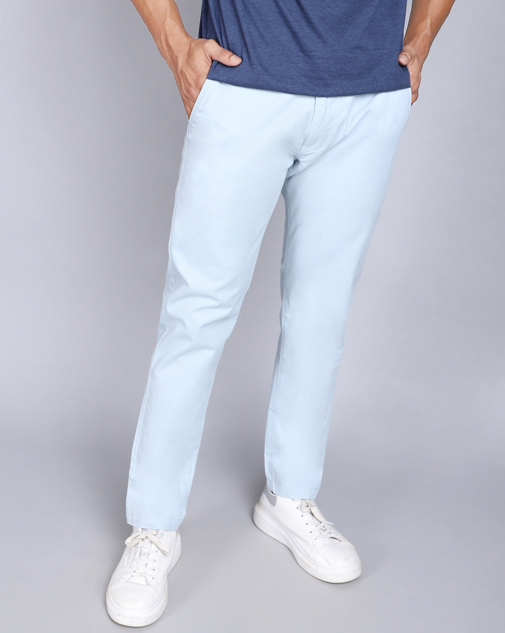 Slim Fit Trouser-Ice Blue