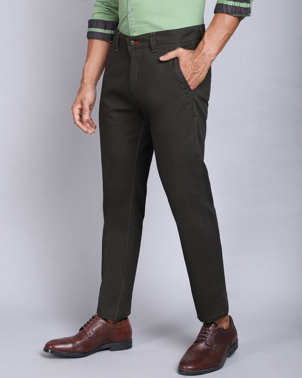 Slim Fit Trouser-Olive