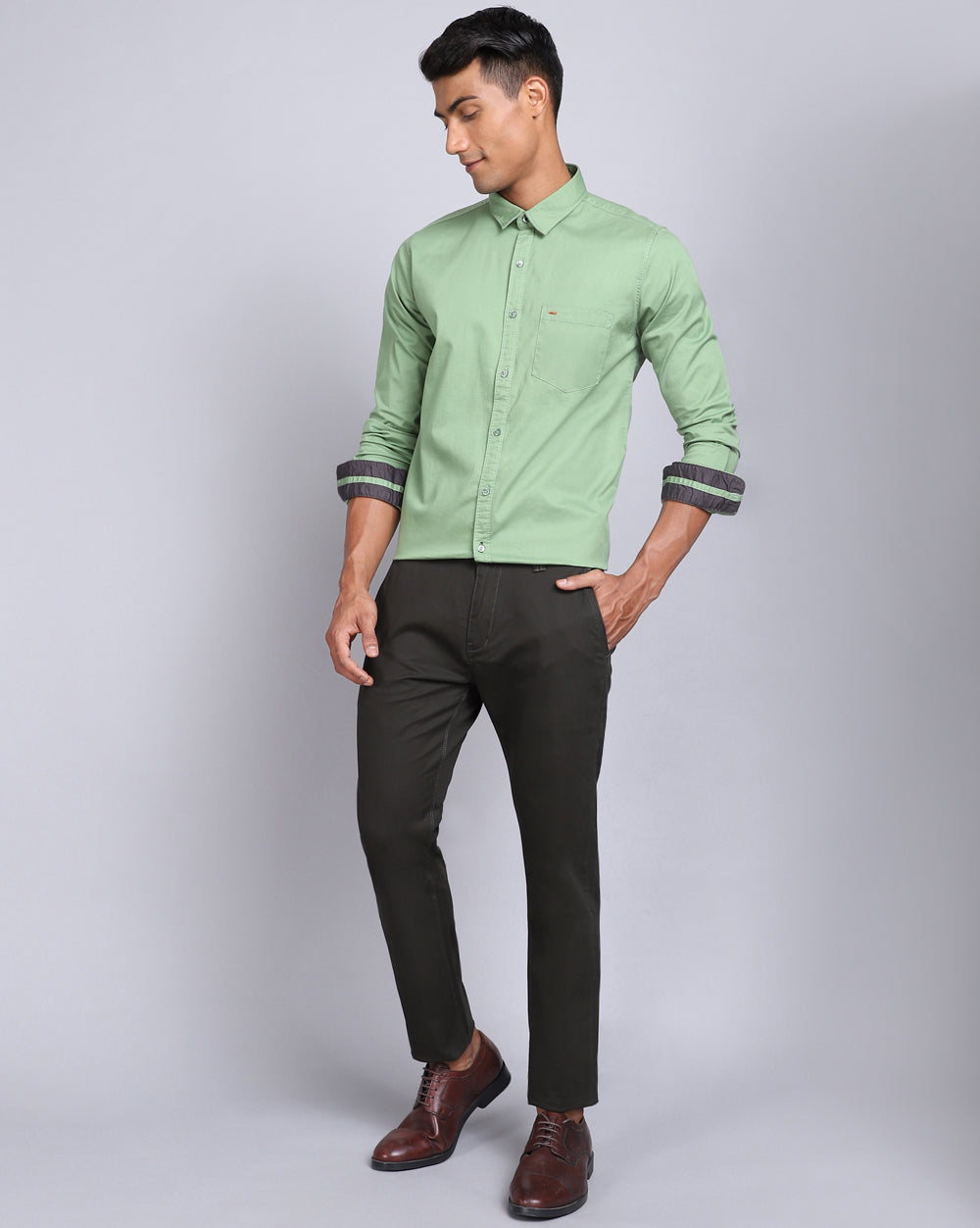 Slim Fit Trouser-Olive