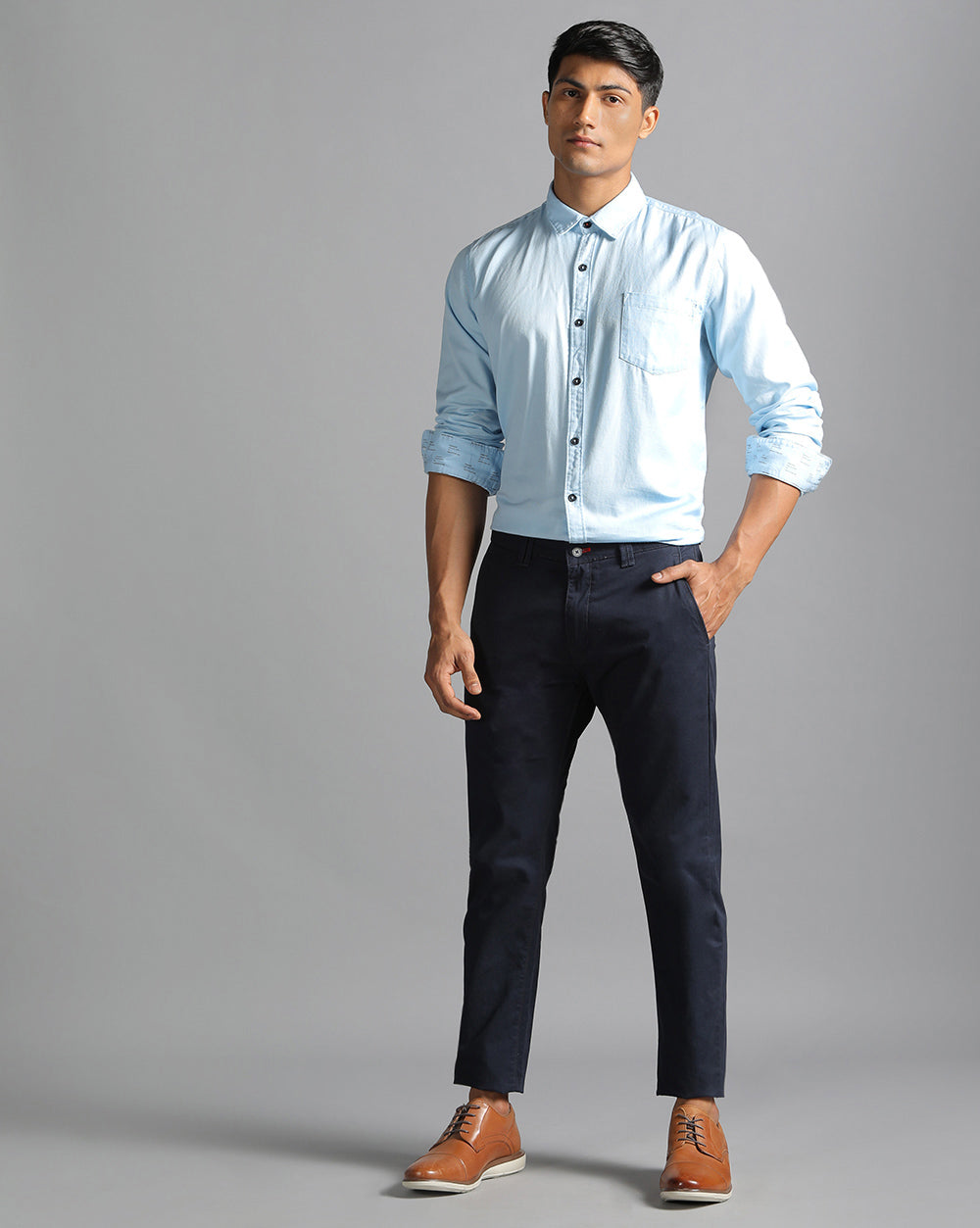 Gap Twill Slim Fit Trouser-Navy