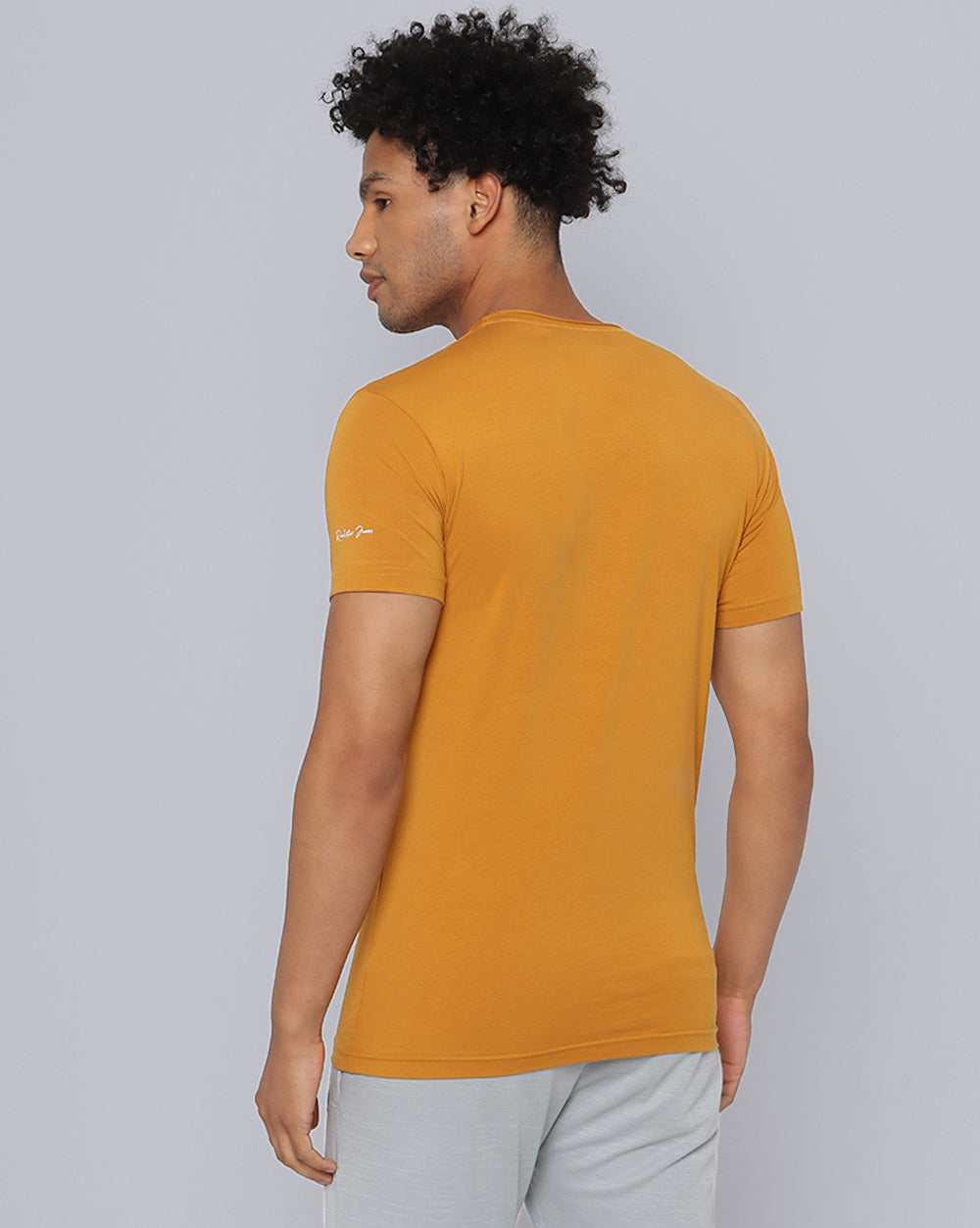 Crewneck Comfort Strech T-Shirt-Golden Yellow