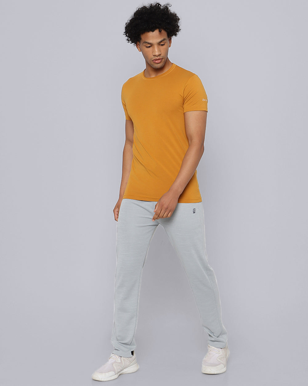 Crewneck Comfort Strech T-Shirt-Golden Yellow
