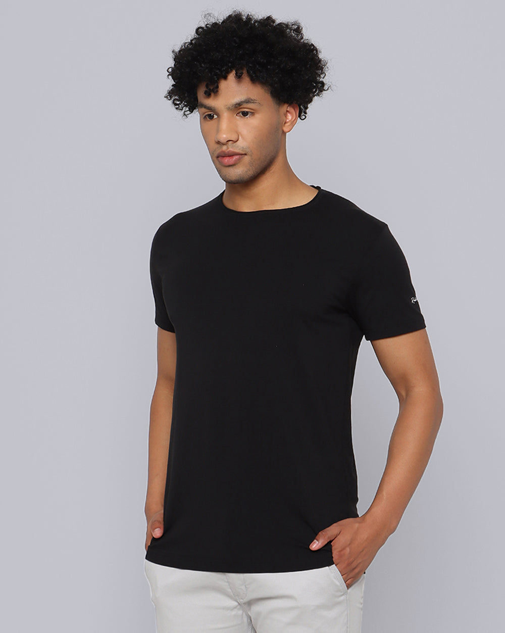 Crewneck Comfort Strech T-Shirt Black