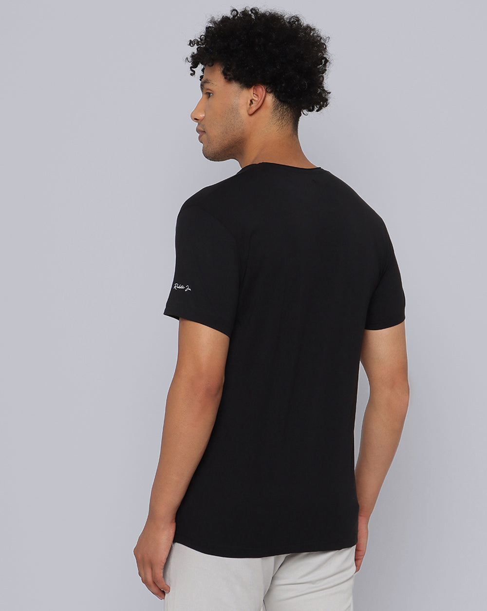 Crewneck Comfort Strech T-Shirt Black