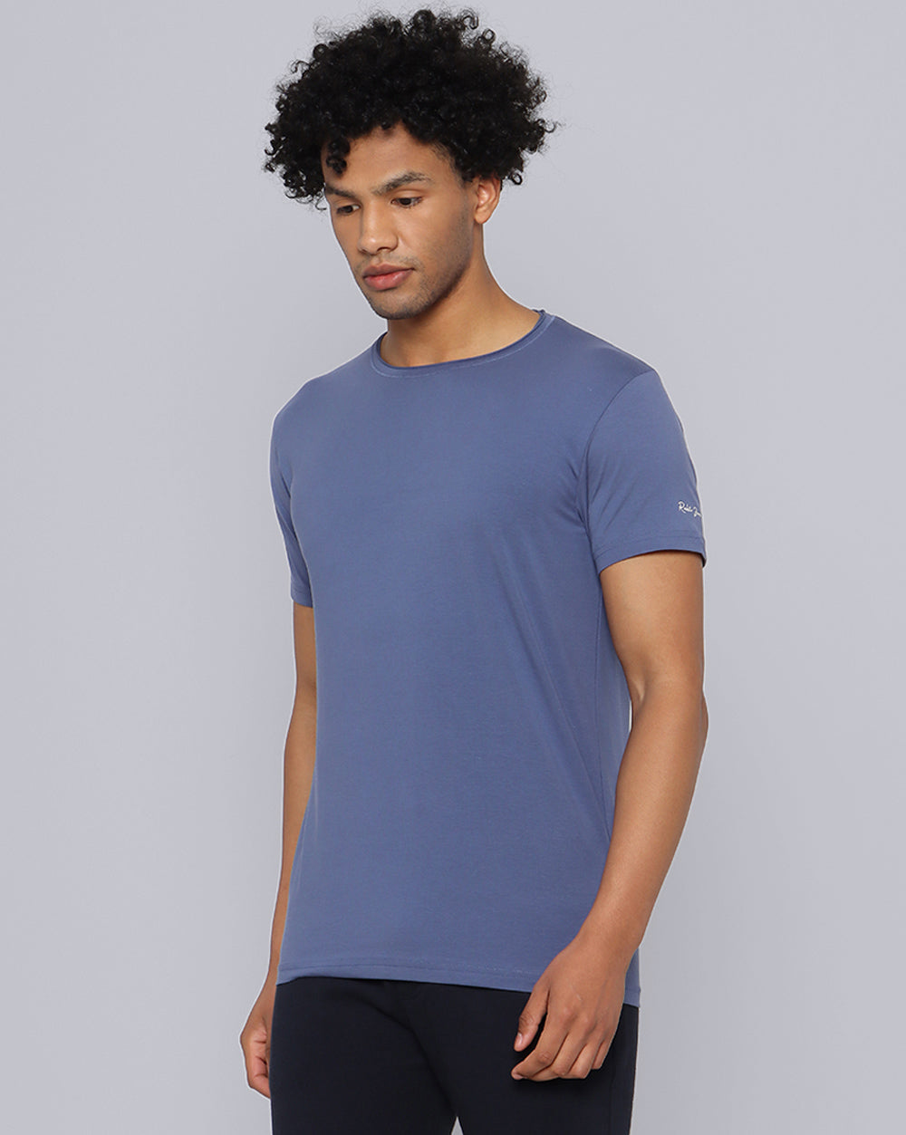 Crewneck Comfort Strech T-Shirt Light Blue