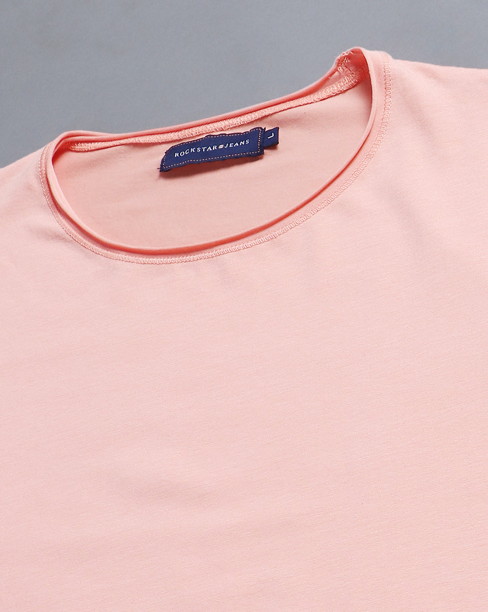 Crewneck Comfort Strech T-Shirt-Light Pink