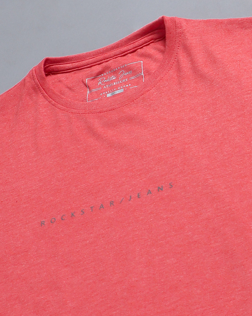 Crewneck Combo T-Shirt -Grey,Red