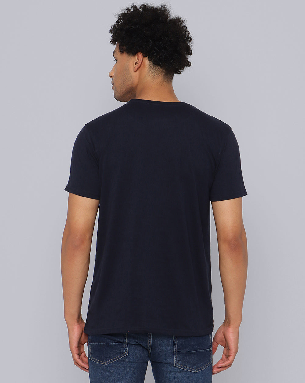 Crewneck Combo T-Shirt Red,Navy