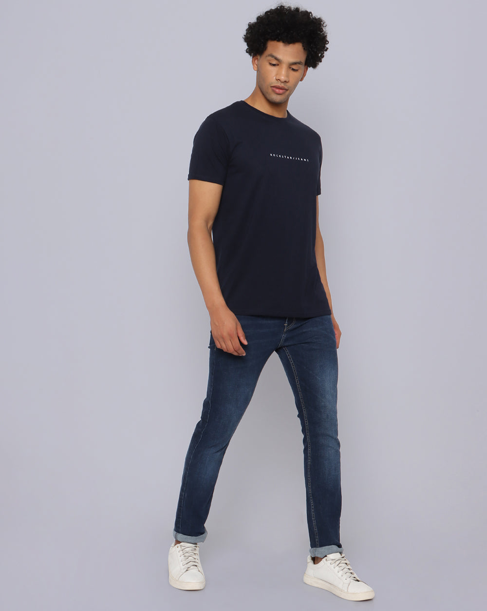 Crewneck Combo T-Shirt Red,Navy