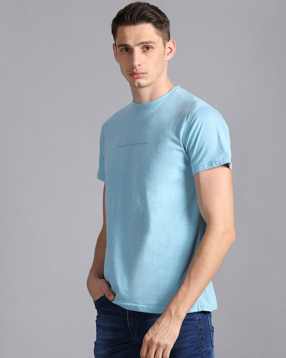 Crewneck Combo T-Shirt Light Blue,Green