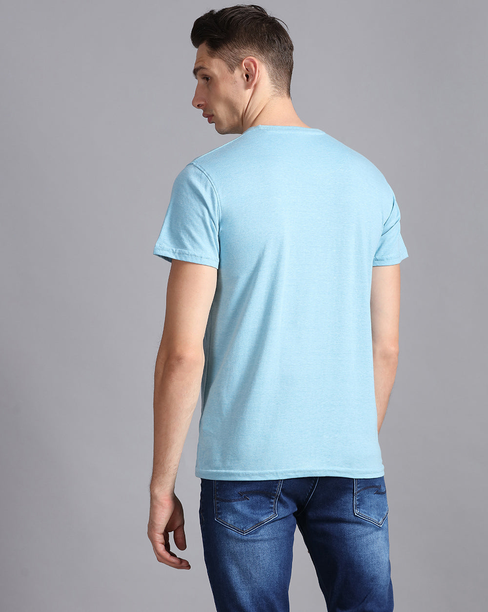 Crewneck Combo T-Shirt Light Blue,Green