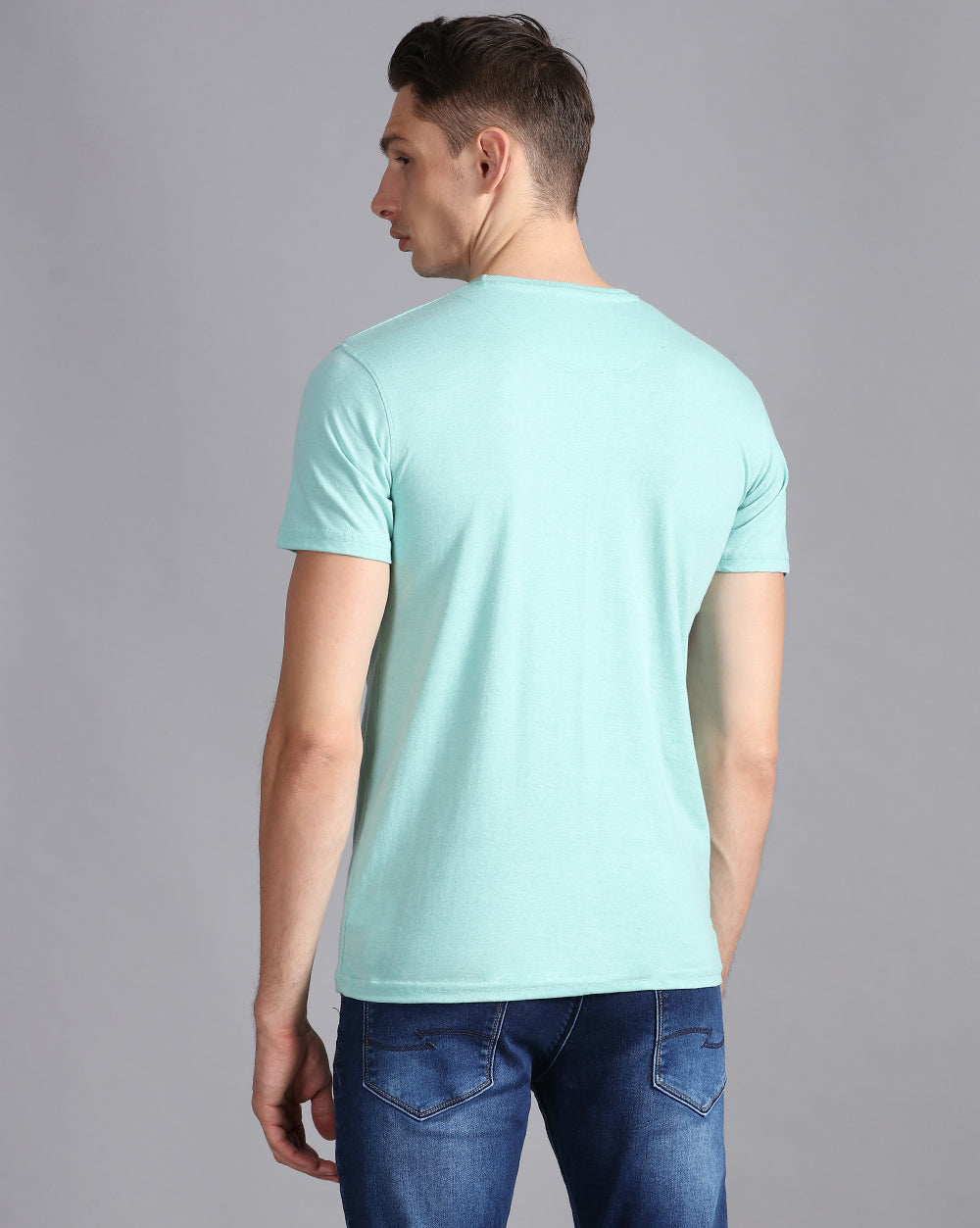 Crewneck Combo T-Shirt Light Blue,Green