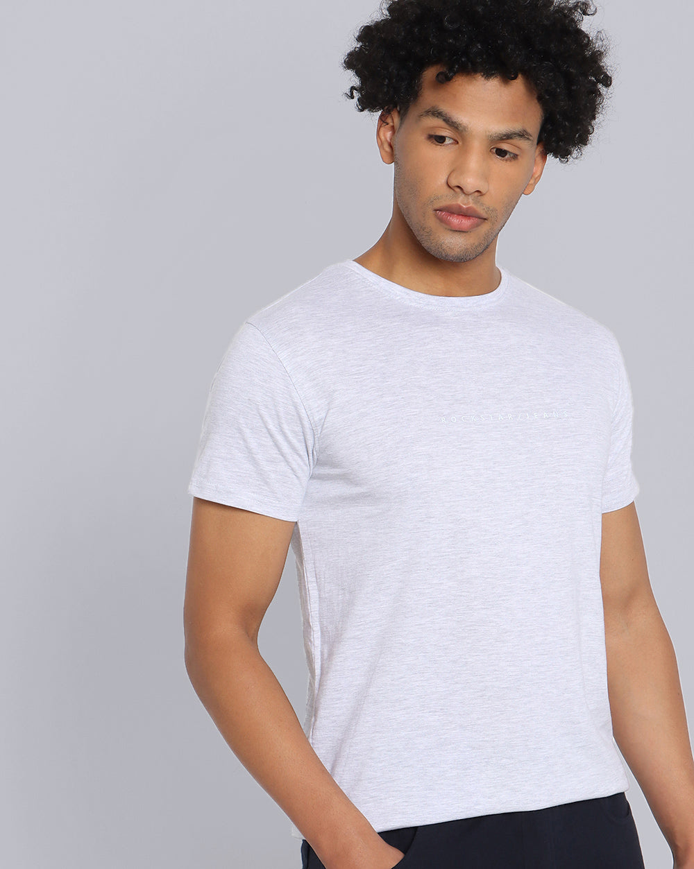 Crewneck Combo T-Shirt Cream,Blue