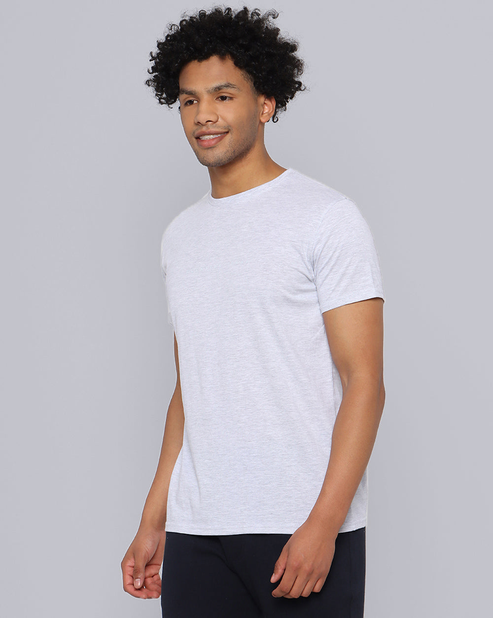 Crewneck Combo T-Shirt Cream,Blue