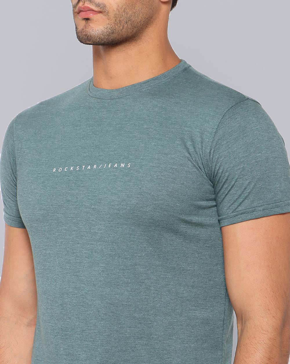 Crewneck Combo T-Shirt Orange,Grey