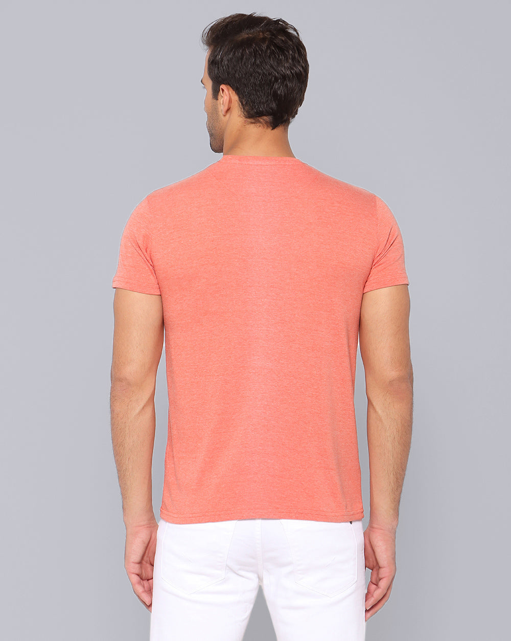 Crewneck Combo T-Shirt Orange,Grey