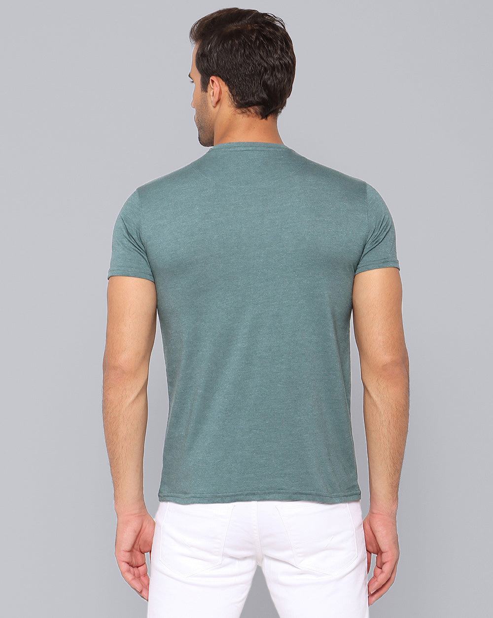 Crewneck Combo T-Shirt Orange,Grey