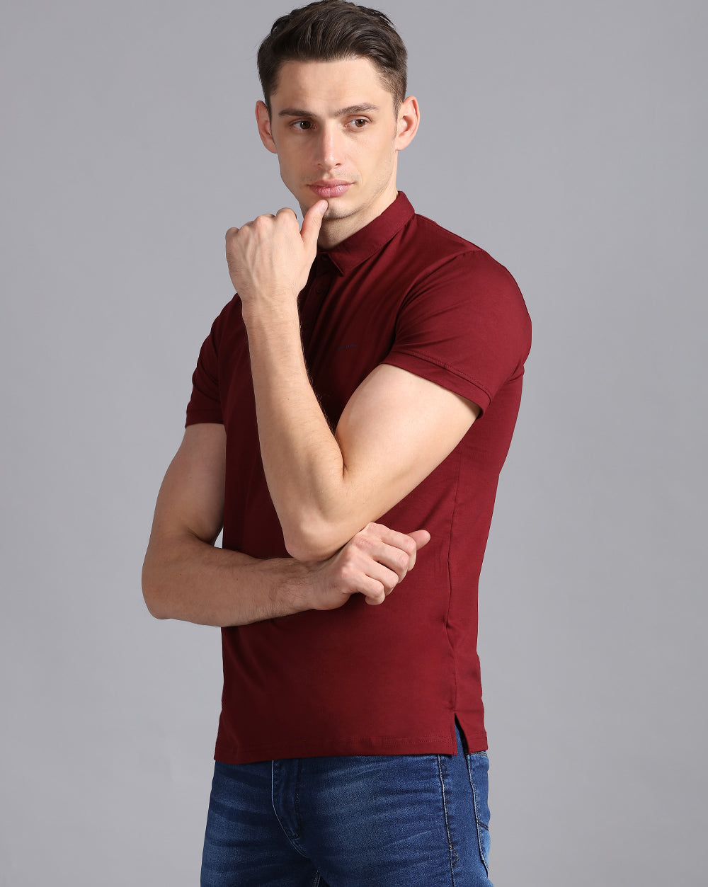 Slim Fit Strech Polo T-Shirt Red