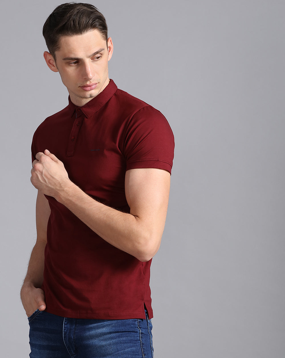 Slim Fit Strech Polo T-Shirt Red