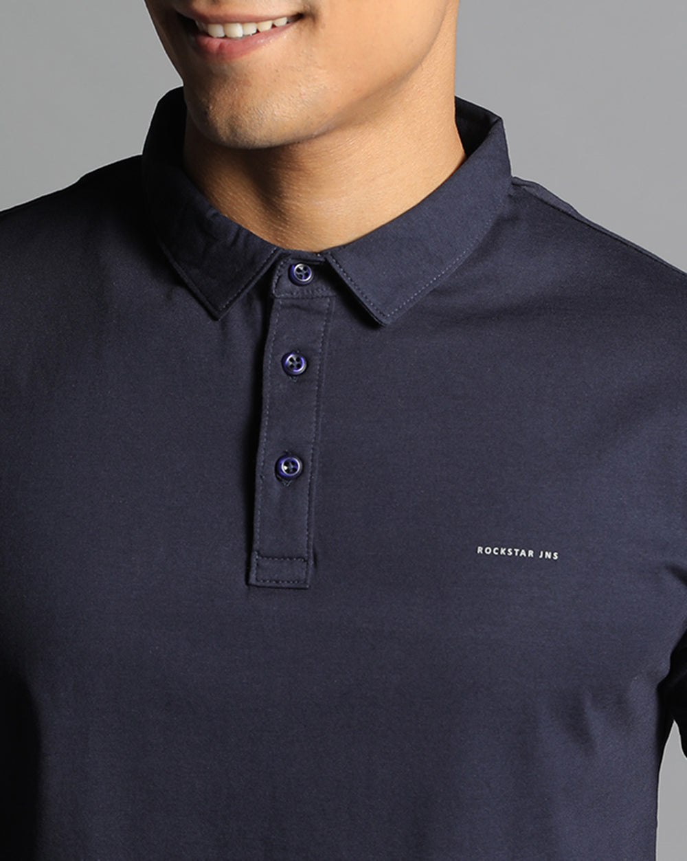 Slim Fit Strech Polo T-Shirt Navy