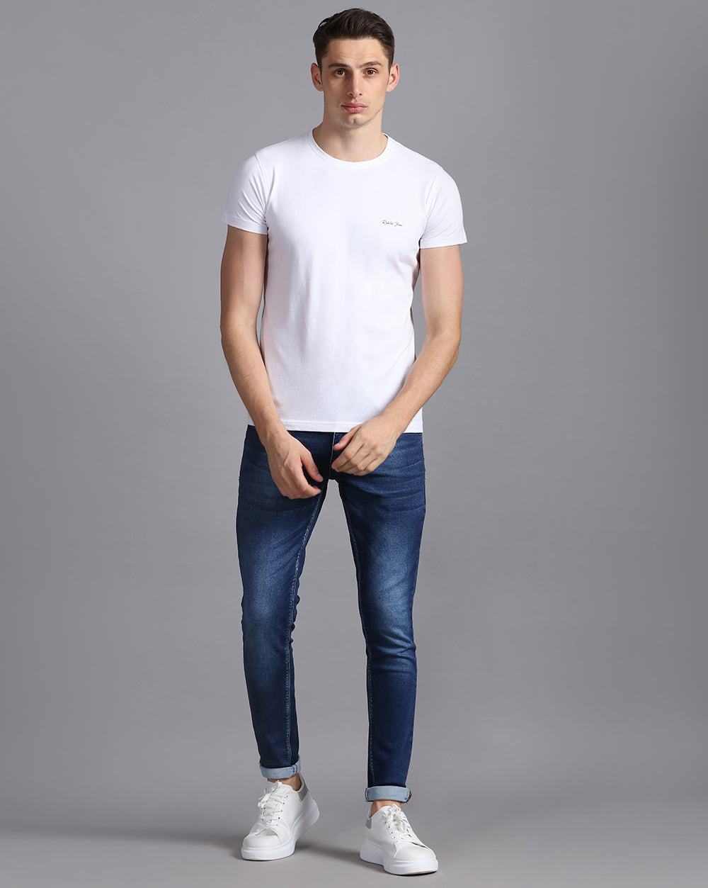 Crewneck Comfort Strech T-Shirt-Paper White