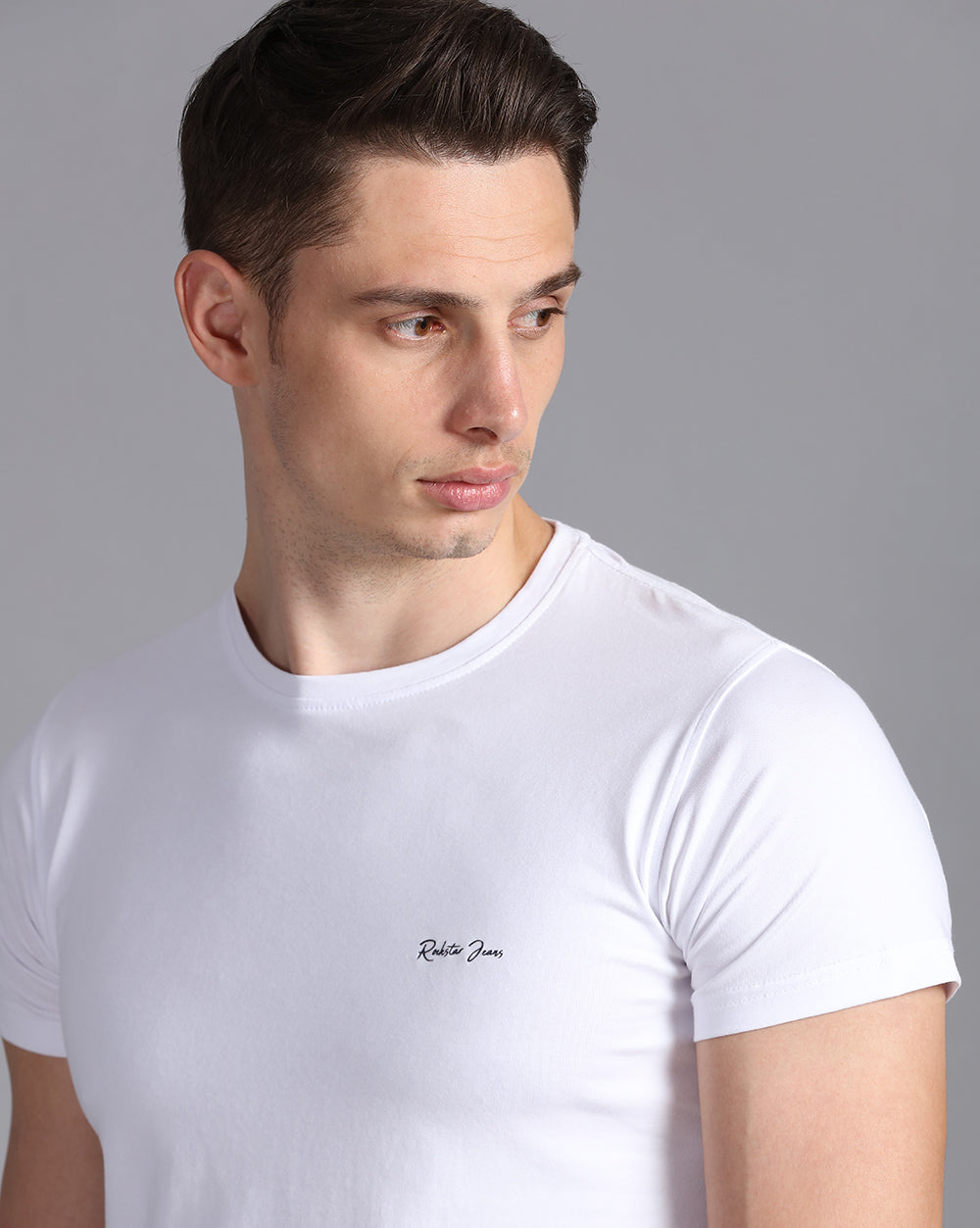 Crewneck Comfort Strech T-Shirt-Paper White