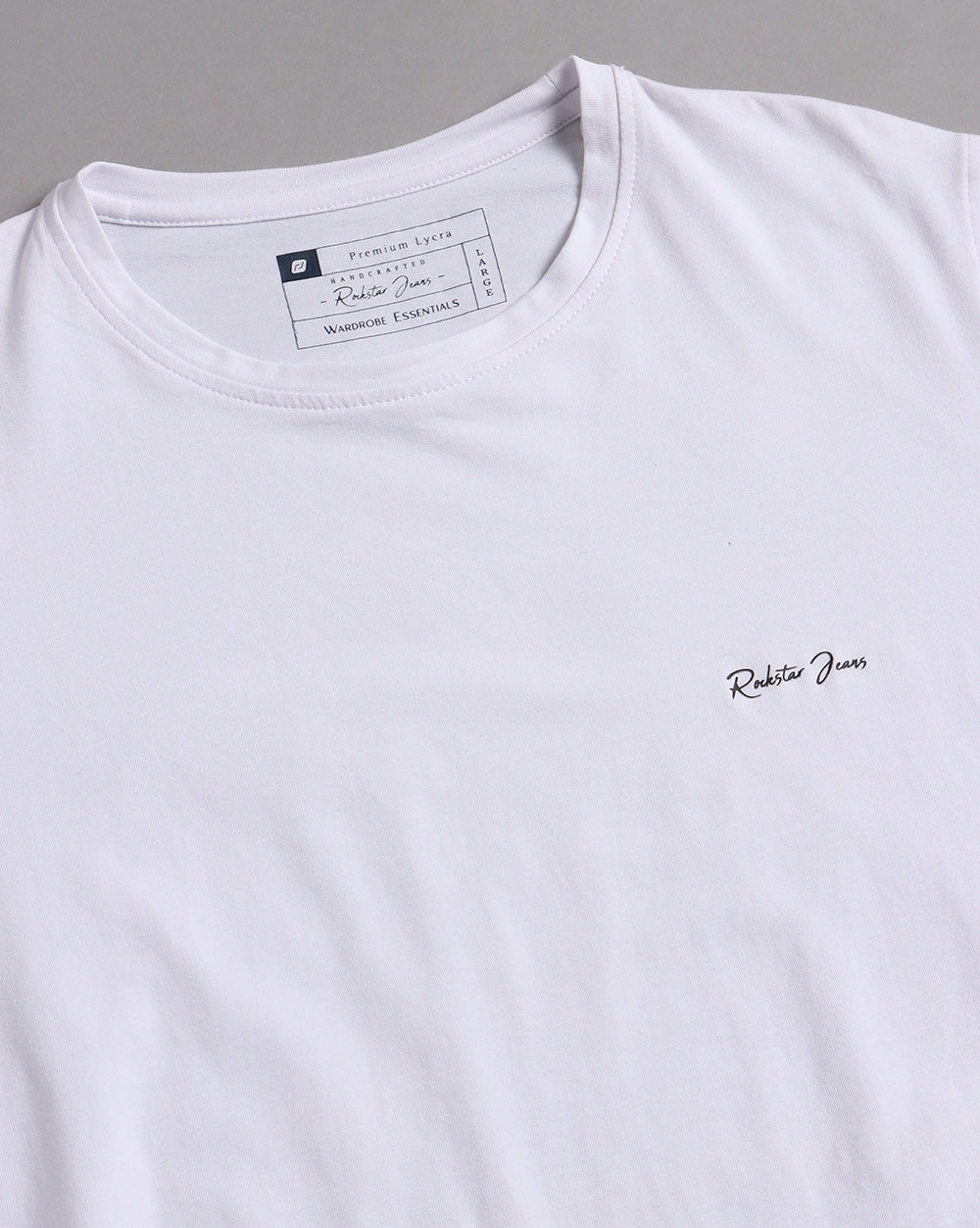 Crewneck Comfort Strech T-Shirt-Paper White