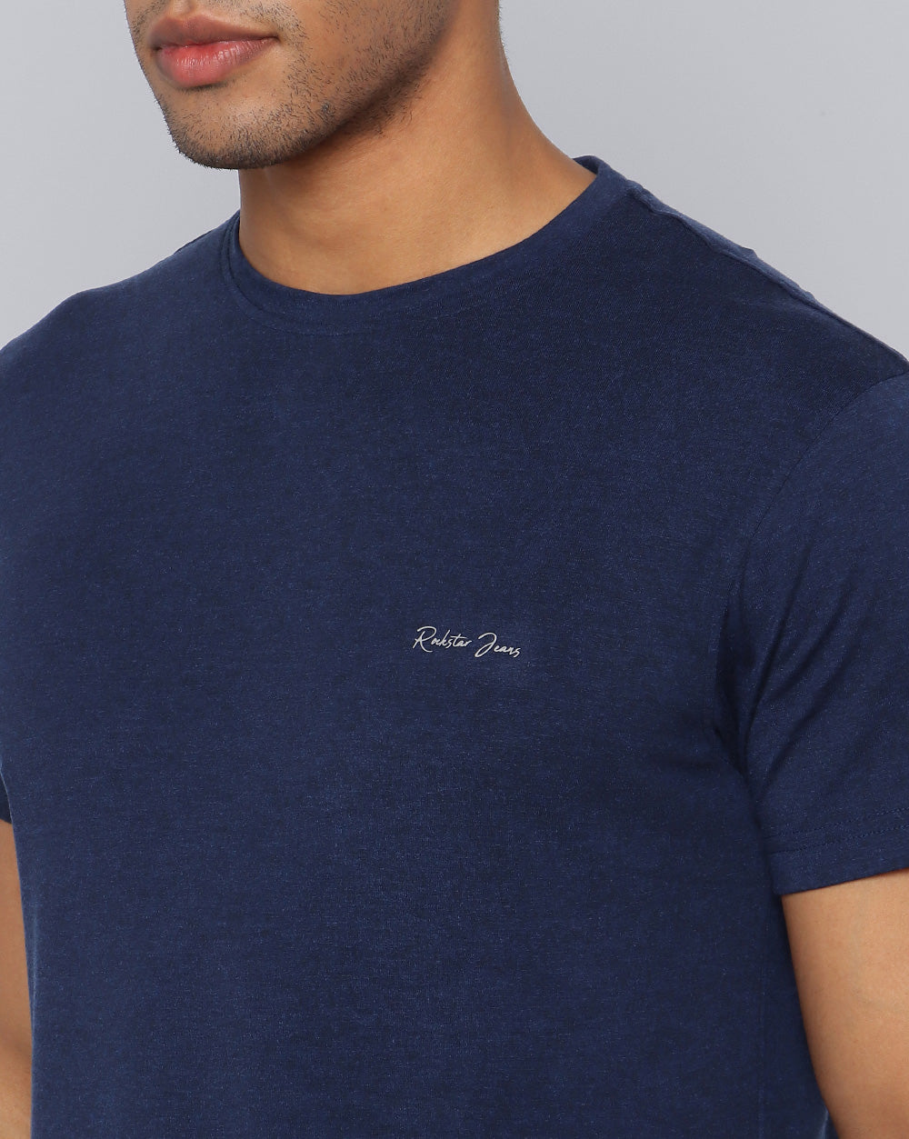 Crewneck Comfort Strech T-Shirt Cobaled Blue