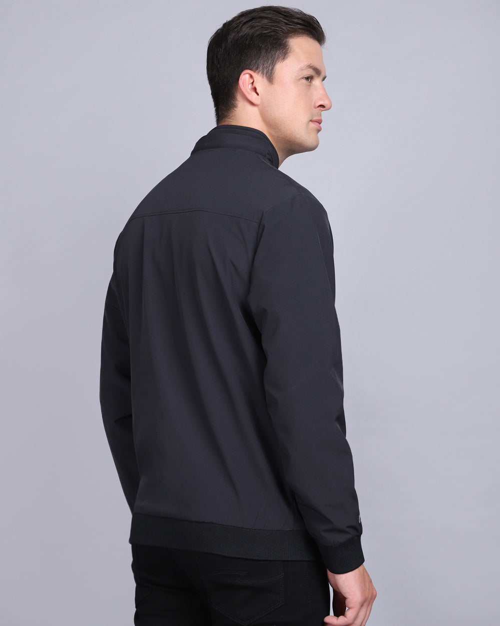 Solid Hooded Wind-Cheaters-Navy