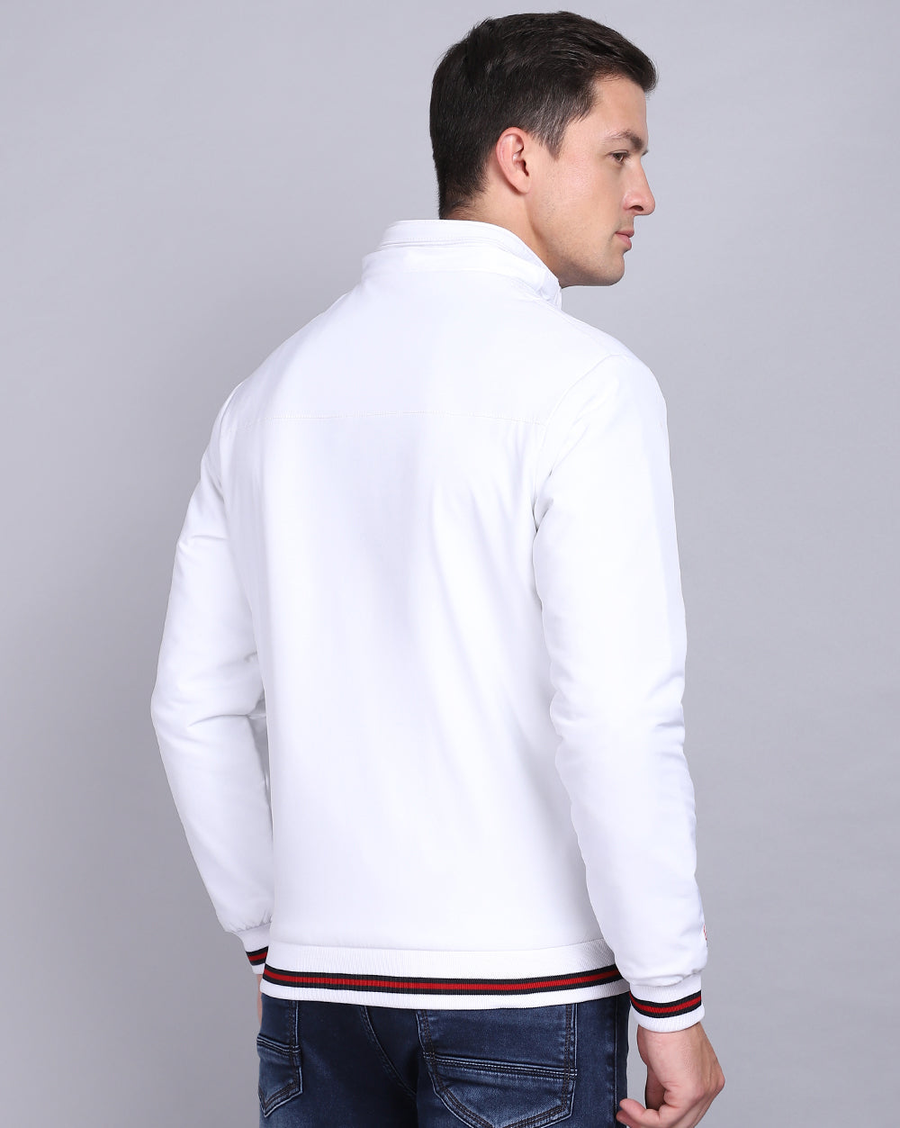 Solid Hooded Jacket-White